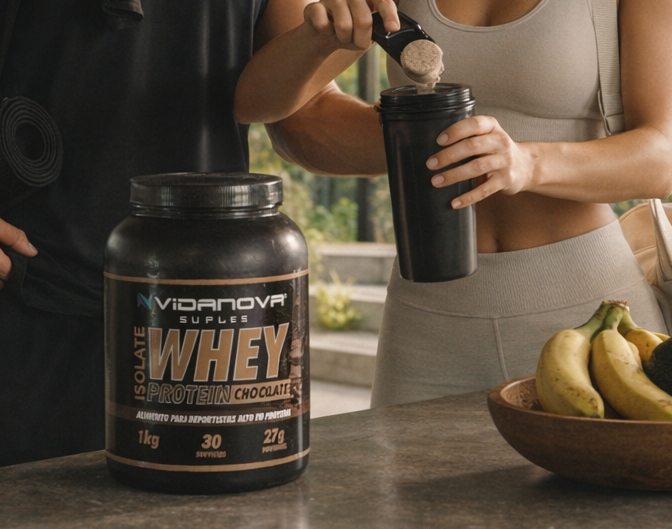 Proteína Isolate Whey Protein Chocolate 1 kg - 90 % Pureza Vidanova Suples